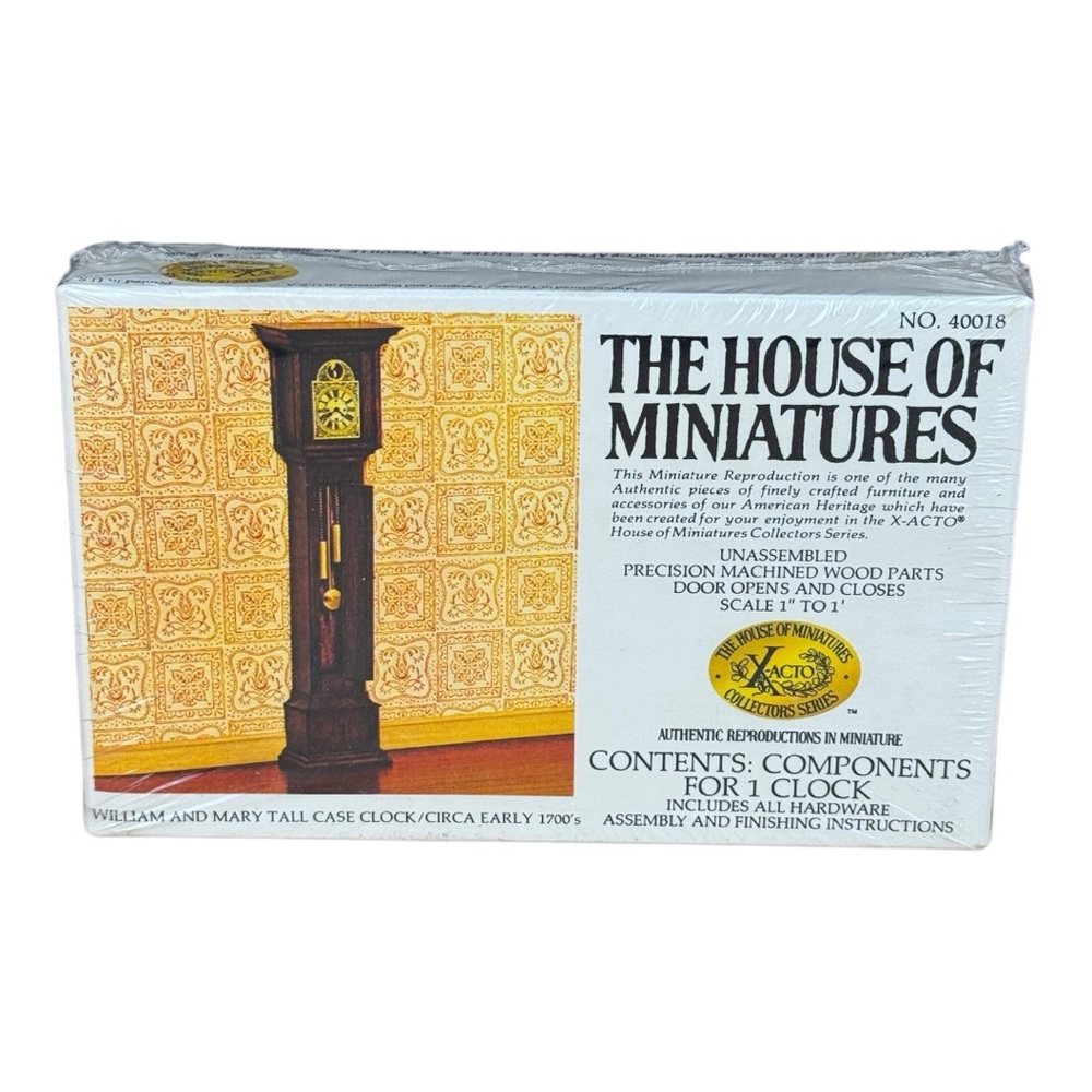 The House of Miniatures - William and Mary Tall Case Clock #40018